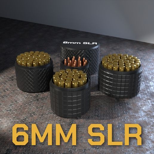 CBOX AMMO BOX 6mm SLR AMMUNITION STORAGE 80/90/100/110/120MM ROUND CASE ORGANIZER 6mm Super LR