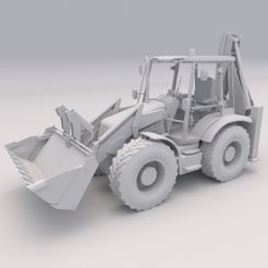 Backhoe Loader JCB 1.jpg Archivo 3D gratis Retroexcavadora JCB Vehículo imprimible 3D Archivo digital STL・Plan de la impresora 3D para descargar