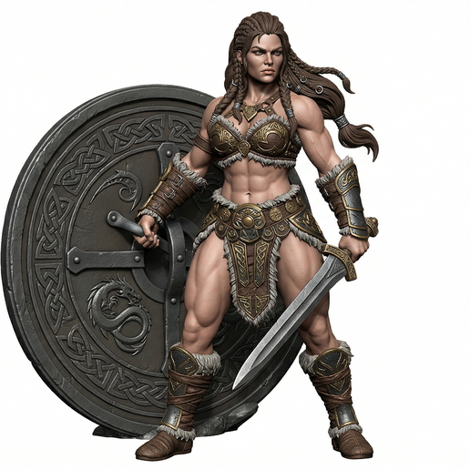 Shield-Maiden - The Iron Wall (32mm/75mm Scale)