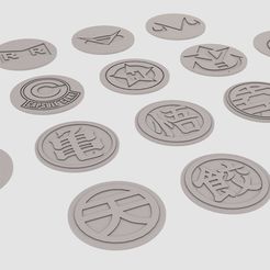 bases_dragon-ball-symbols-01.jpg Archivo STL Bases/Coasters de símbolos de Dragon Ball・Diseño de impresora 3D para descargar