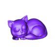 cat.stl Cute cat sleeping - decorative cat - lovely cat