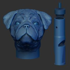 Shop1.jpg Dog whistle - Pug head motif