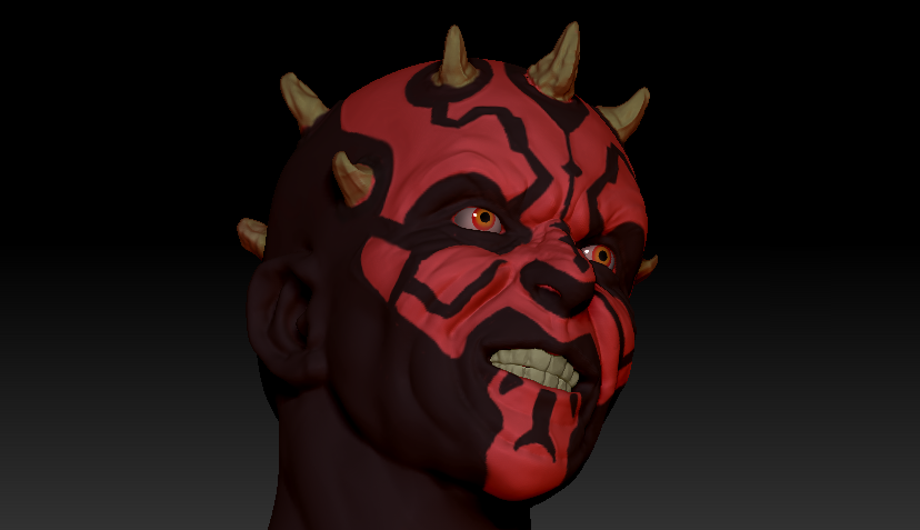 Maul_artstation.png STL file Darth Maul from Star Wars - Head・3D printing template to download, VFB_Paleoart