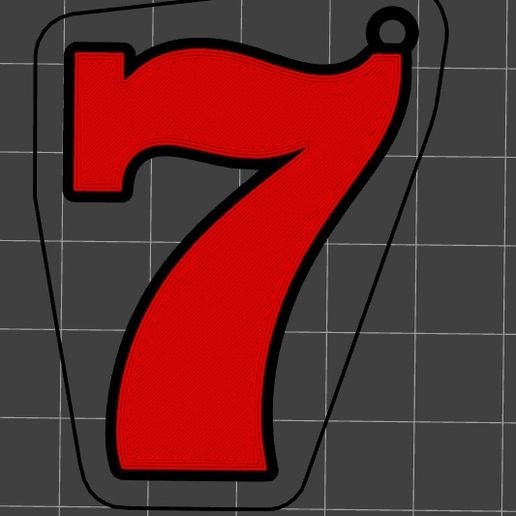 KEYCHAIN 7 (SEVEN) COLORADO DE LA SUERTE CASINO