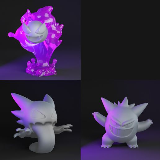 Pokemon Ghost Team 3D print model 3D model
