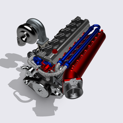 5A27884D-A9C8-41B4-AE2F-466534E44289.png Fichier STL TITEN Billet Toyota 2JZ Turbo engine High Detail Supra motor・Modèle pour imprimante 3D à télécharger