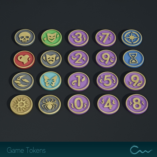 🤞 Game tokens・ STL File for 3D printing・Cults