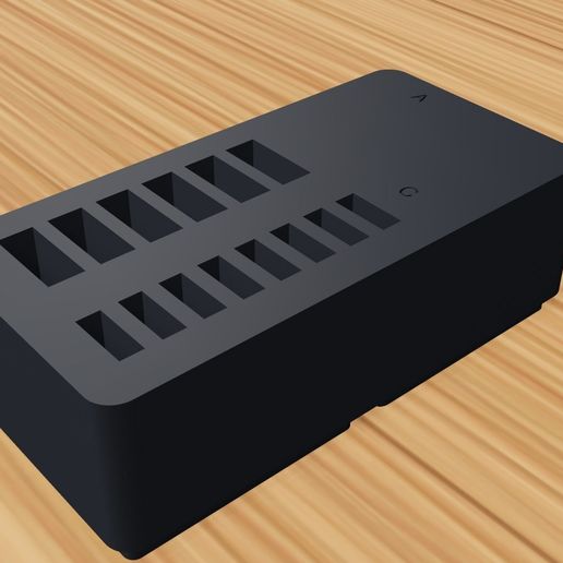 Gridfinity USB Flash Drive Holder (6 USB-A + 8 USB-C)