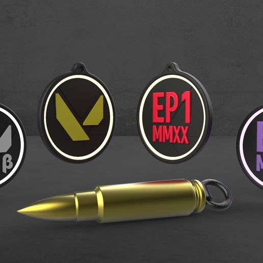 Valorant keychain 3D model