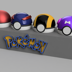 Pokeball_stand_2.png Archivo STL Set de Pokeballs Pokemon Gen 1 y soporte・Modelo de impresora 3D para descargar