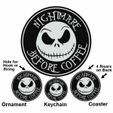 NB-Coffee-Pic1.jpg NBC Nightmare Before Coffee Multicolor Wall Art Keychain Ornament Coaster