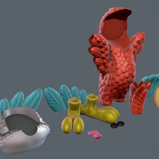 Cute-Parrot-Printing.jpg Cute Parrot (Easy print and Easy Assembly)