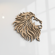 mockup_03.png 013 Lion Head Wall Decor Art 3D Print Laser Cut Files