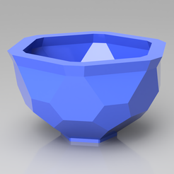 render2019.png STL-Datei Schale/Topf mit sechseckigem Muster・3D-druckbares Modell zum Herunterladen