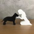 WhatsApp-Image-2023-01-06-at-10.14.24.jpeg Girl and her Pit bull (straight hair) for 3D printer or laser cut
