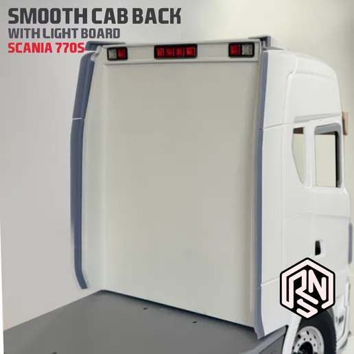 1/14 Scania 770 Rear cab smooth backplate with light bar light pods and lenses