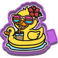 P4133.png Summer Vibes Duck on duck float Freshie STL Mold Housing