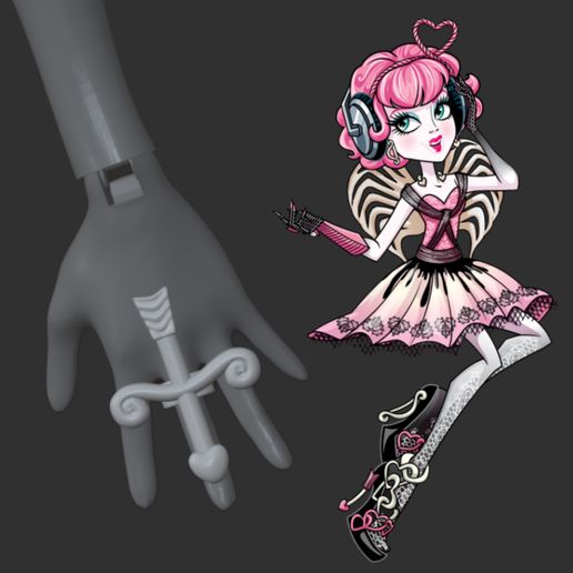Monster High CA Cupid Ring 3D model