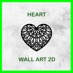 HEART_05.png STL file HEART WALL ART 2D 05・3D printable model to download
