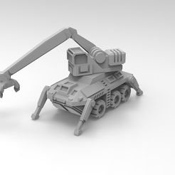 untitled.31.jpg Télécharger le fichier STL gratuit Mini véhicule du génie de combat 6mm • Objet pour imprimante 3D, MechaPants