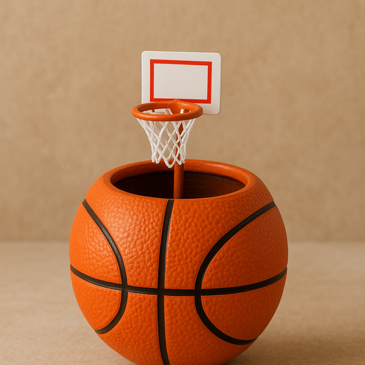 🏀 Blumentopf mit Basketballmotiv・ STL Datei für 3D-Druck・Cults
