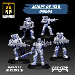 PRE-SUPP 1 SCIONS OF WAR OMEGA MODULAR # PARTS & AS Studie ff DN ku KNIGHT $OUL// Scions of War: Omega