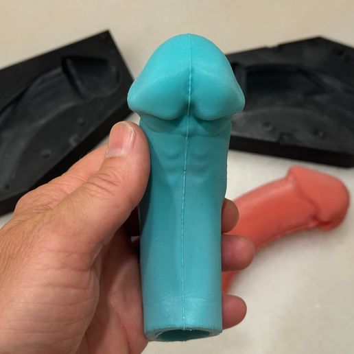 Die Kurve 2 - Grerer Kopf Silikon Penis Verlngerung Form STL Datei  fr 3D-DruckCults
