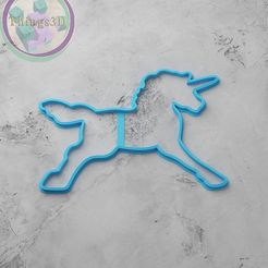 hinges 3 ID) STL file Unicorn cookie cutter・Model to download and 3D print, Things3D