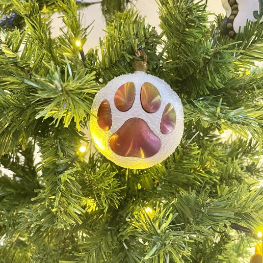Paw Snowball Ornament