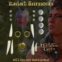 pre.jpg 3D-Datei Karlach Zubehörset Baldurs Gate 3・Design für 3D-Drucker zum herunterladen