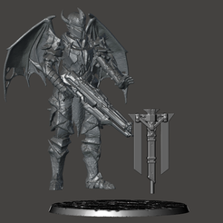 2.png GALENA - QUAKE CHAMPIONS TOTEM EPIC VANITY wyvern ghoul - Ultra High detailed STL for 3D printing