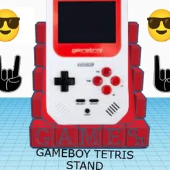 Gamoby.webp Free STL file Gameboy Tetris Themed Stand・3D printing template to download