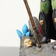 5.jpg Orc Boss Flaming skull figurine with base