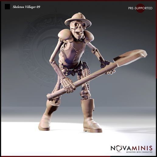 Skeleton Villager 09 3D model