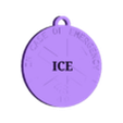 ICE Keychain NFC round.stl ICE - Porta-chaves em caso de emergência