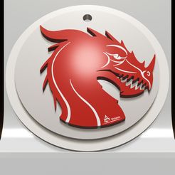 Camera-1.jpg Free STL file Dragon medal・3D printable object to download