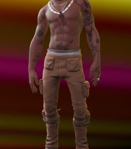 🎨 Travis Scott Shirtless 3D Model STL | Rapper Figure, Concert ...