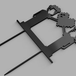 Pixel 1.jpg Fichier STL Pixel Weeding Cake Topper・Plan à imprimer en 3D à télécharger, miniul