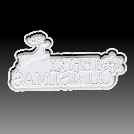 MERRY CHRISTMAS DEER BATH BOMB MOLD 3D model