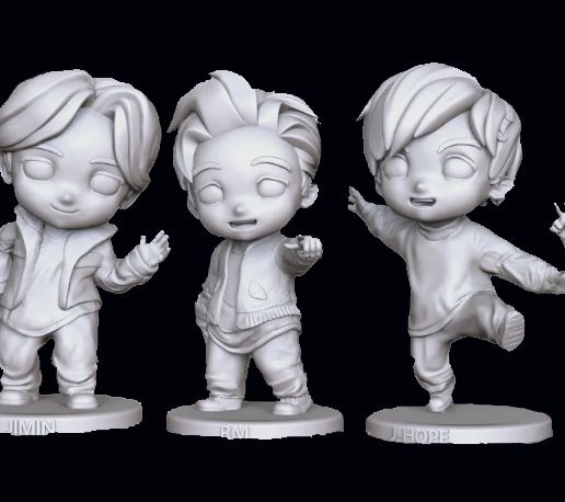 🎵 BTS Chibi Figures Collection・ STL File for 3D printing・Cults