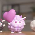 kAWAIIFREAKSLamball-Love10.jpg ♡♡♡♡ LOVING LAMBALL with a big heart , the cute kawaii sheep / goat from the game Palworld