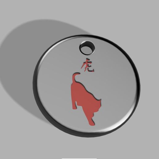 Chinese astro sign Tiger 3D model