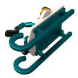 Christmas-Sleigh-with-Melted-Flexi-Snowman-6.jpg Christmas Sleigh with Melted Flexi Snowman.Print-in-place. (No Supports and no Rafts)