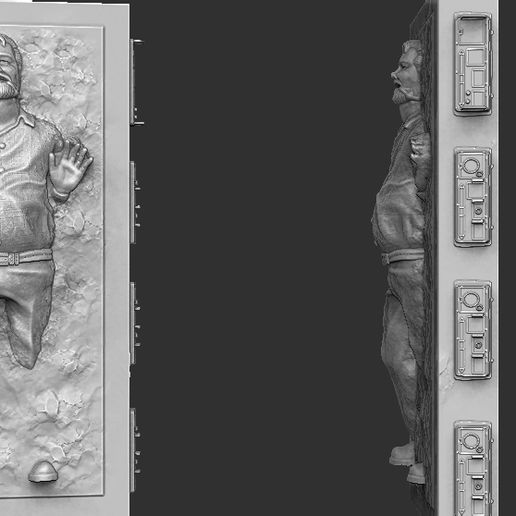 Star Wars Statue - George in Carbonite - 3D model önizlemesi