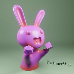 LapinGuedin-TheInnerWay.jpg Free STL file Crazy Rabbit・3D printing idea to download, The-Inner-Way