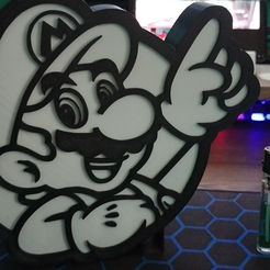 mario.png STL file Led Lamp Mario bros・3D printing idea to download