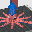 4.png Cute Flexi Squid  (ARTICULATED) PRINT-IN-PLACE LEVER TOYS