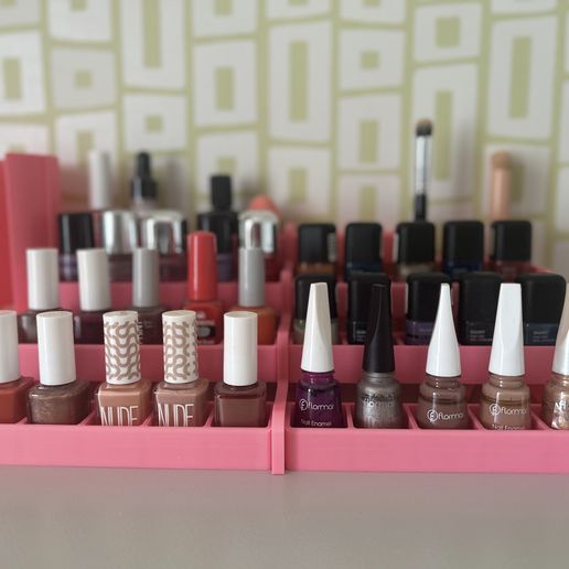 Makeup-Stand.jpg Modern Modular 3D Printed Makeup Stand – Ultimate Cosmetic Organizer