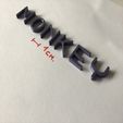IMG_9378.jpg MONKEY uppercase 3D letters STL file