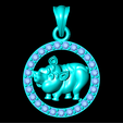 Heo-07.png Pendentif cochon - N541 - Modèle d'impression 3D